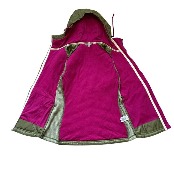 Smartwool Olive Green Hooded Vest with Pink Accents - Picture 5 of 9